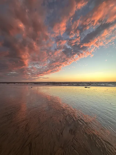 ITAP of the sunset on a beach