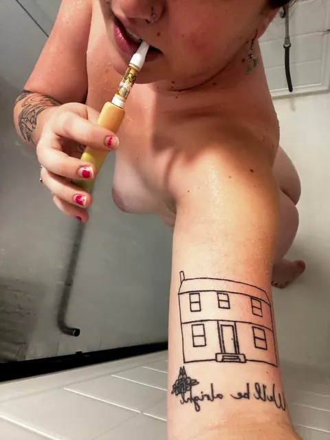 Shower time with a couple hits of the pen [f]