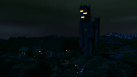 I built a Creaking mob statue
