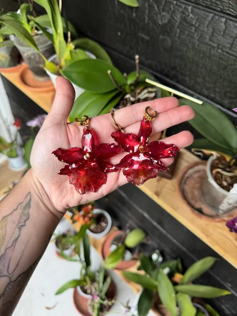 I grow flowers and turn them into jewelry for a living