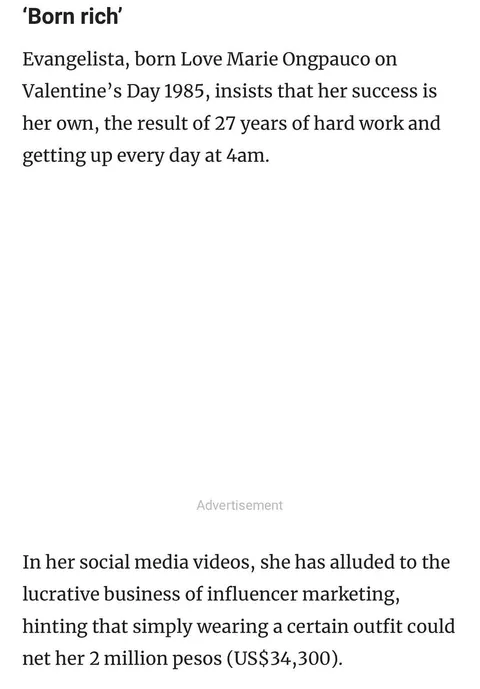 Heart Evangelista on South China Morning Post