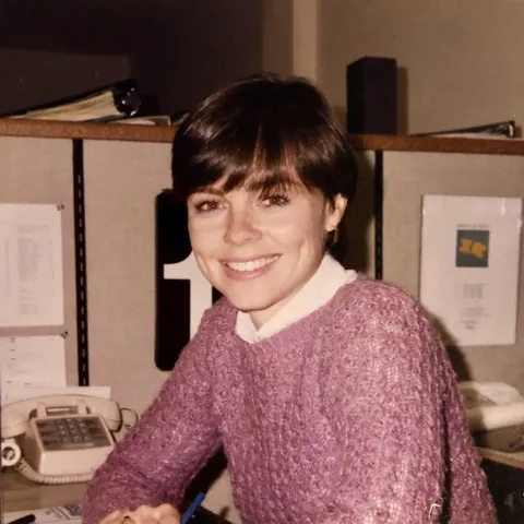 At my desk hardly working, 1984