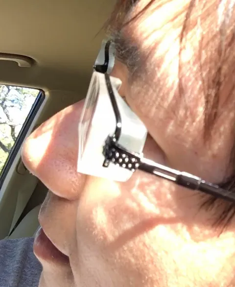 My thick glasses lenses look like ice cubes