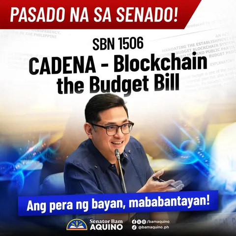 Senate approves Bam Aquino's CADENA bill on 3rd reading