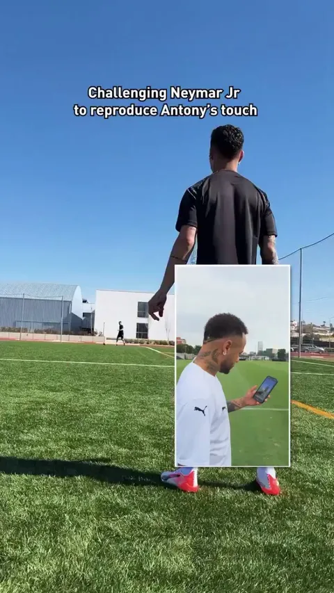 Neymar accepts Antony's touch challenge