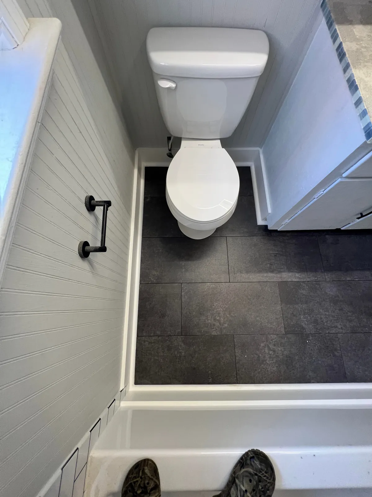 Finally got around to repairing the soft floor in my guest bathroom