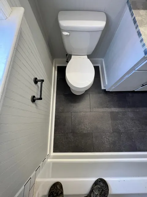 Finally got around to repairing the soft floor in my guest bathroom