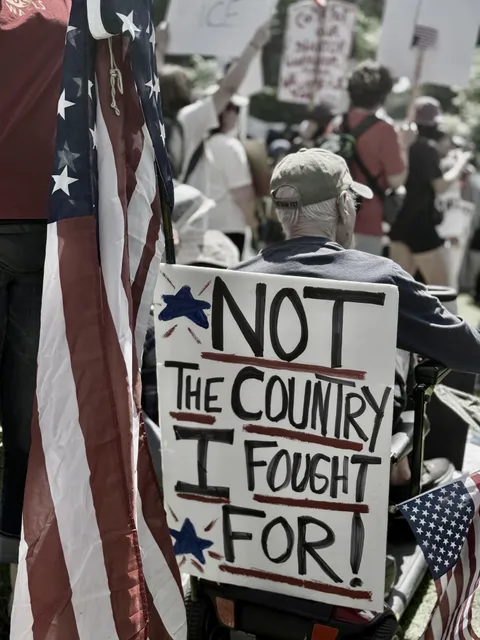 A protester in DTLA (OC)