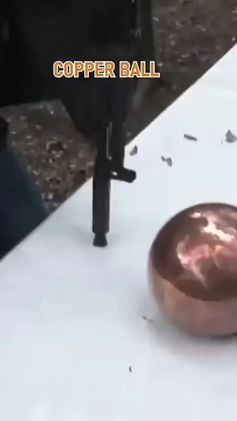 Different calibers vs a Ball of copper.