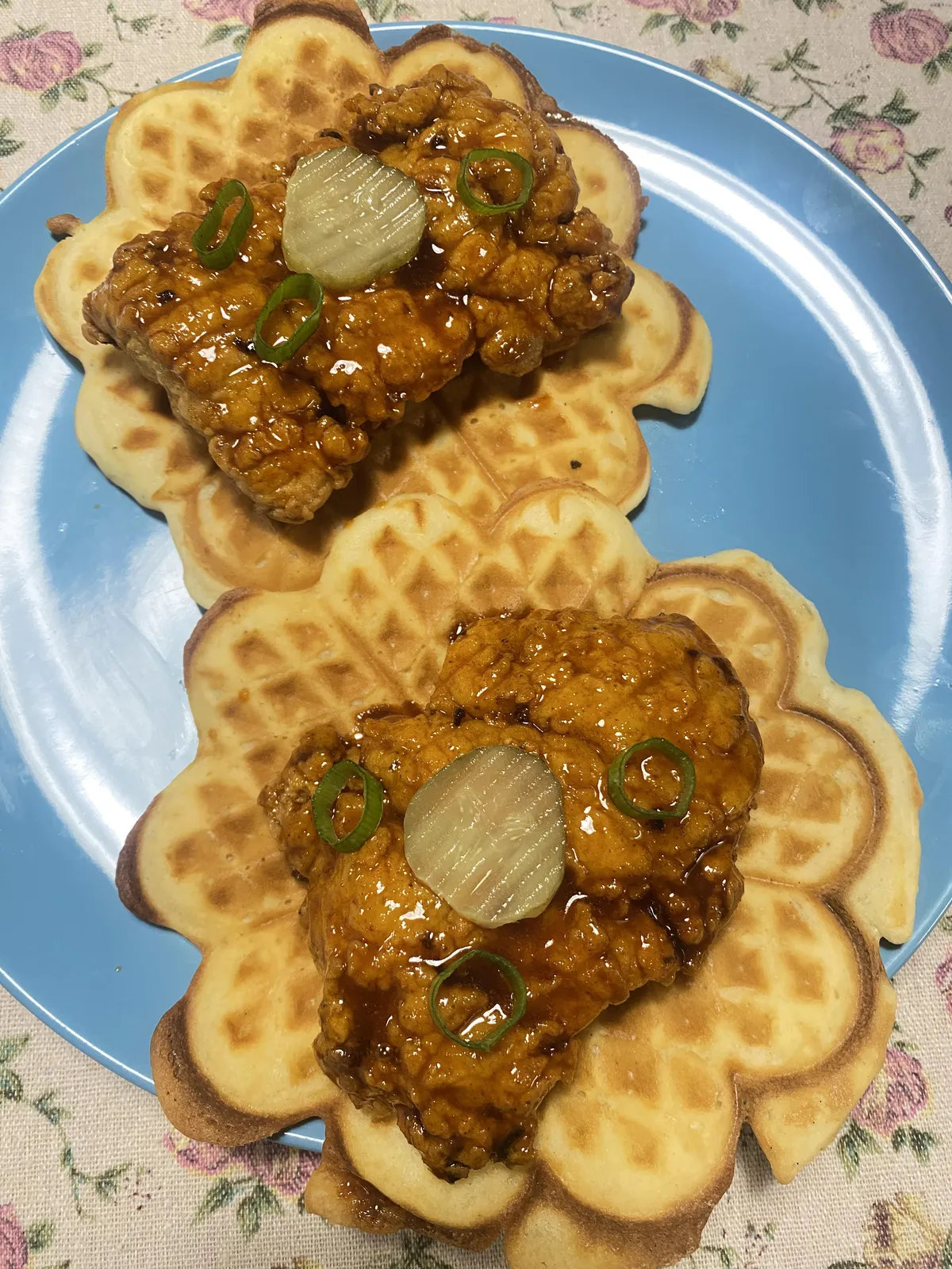 [homemade] chicken and waffles