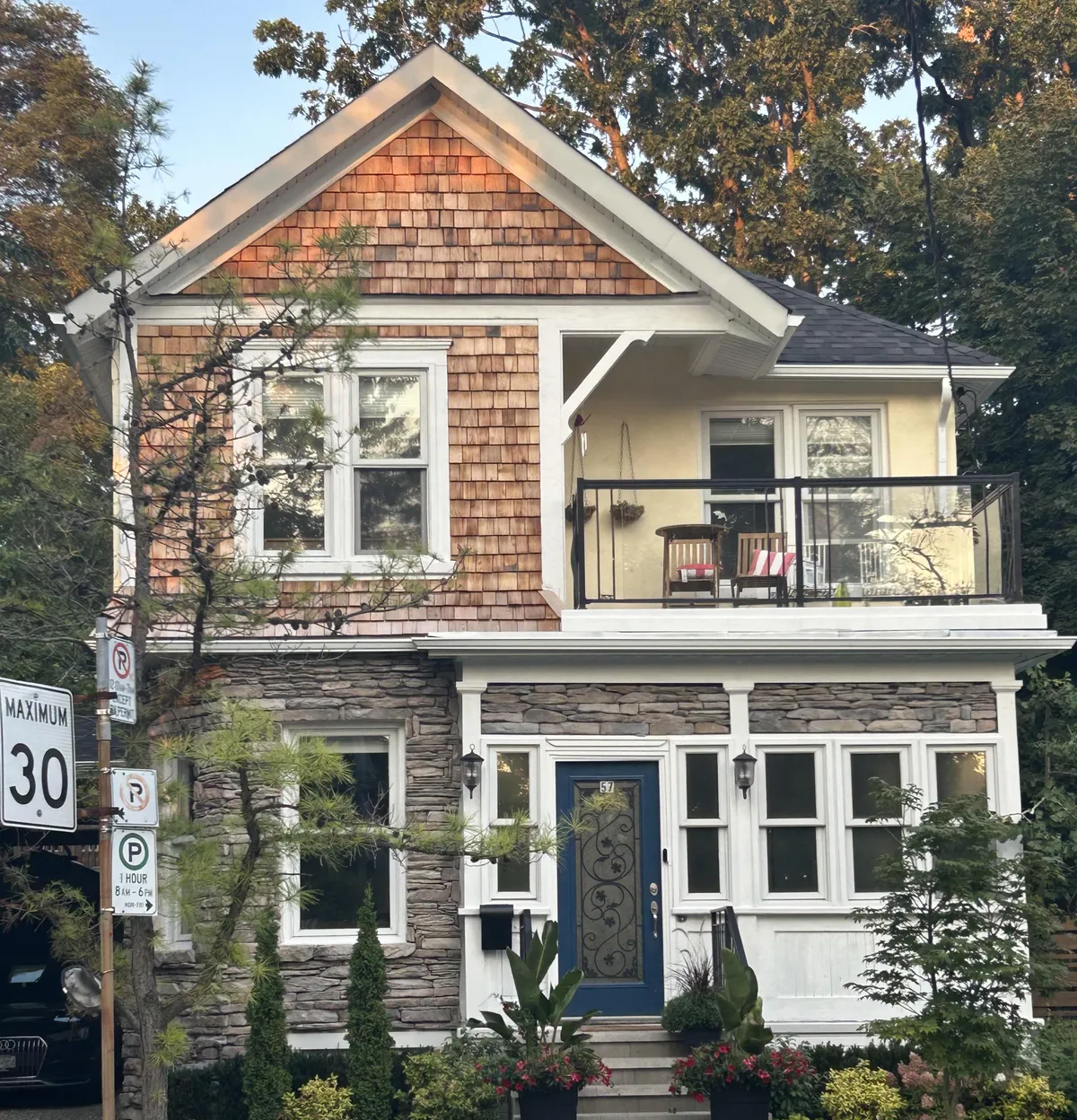 Saw a house with 4 different facades. 