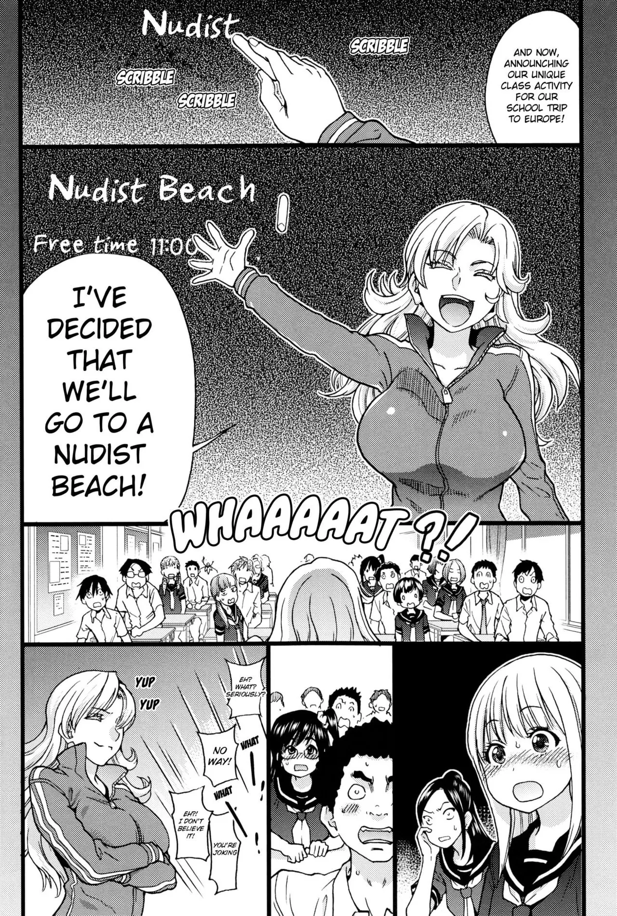 [Shiwasu no Okina] Nudist Beach ni Syuugaku Ryokoude!! - In school trip to the nudist beach!! 187068