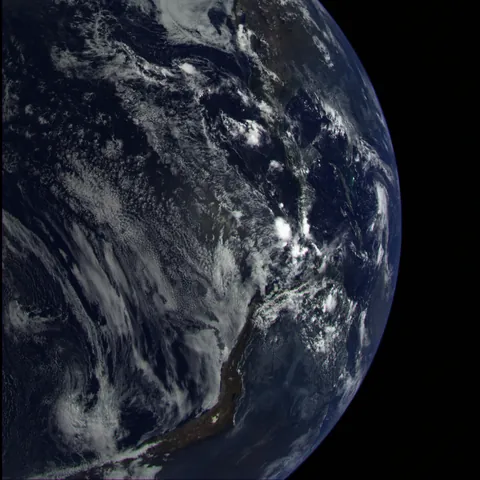 Earth in True Color as seen by MESSENGER