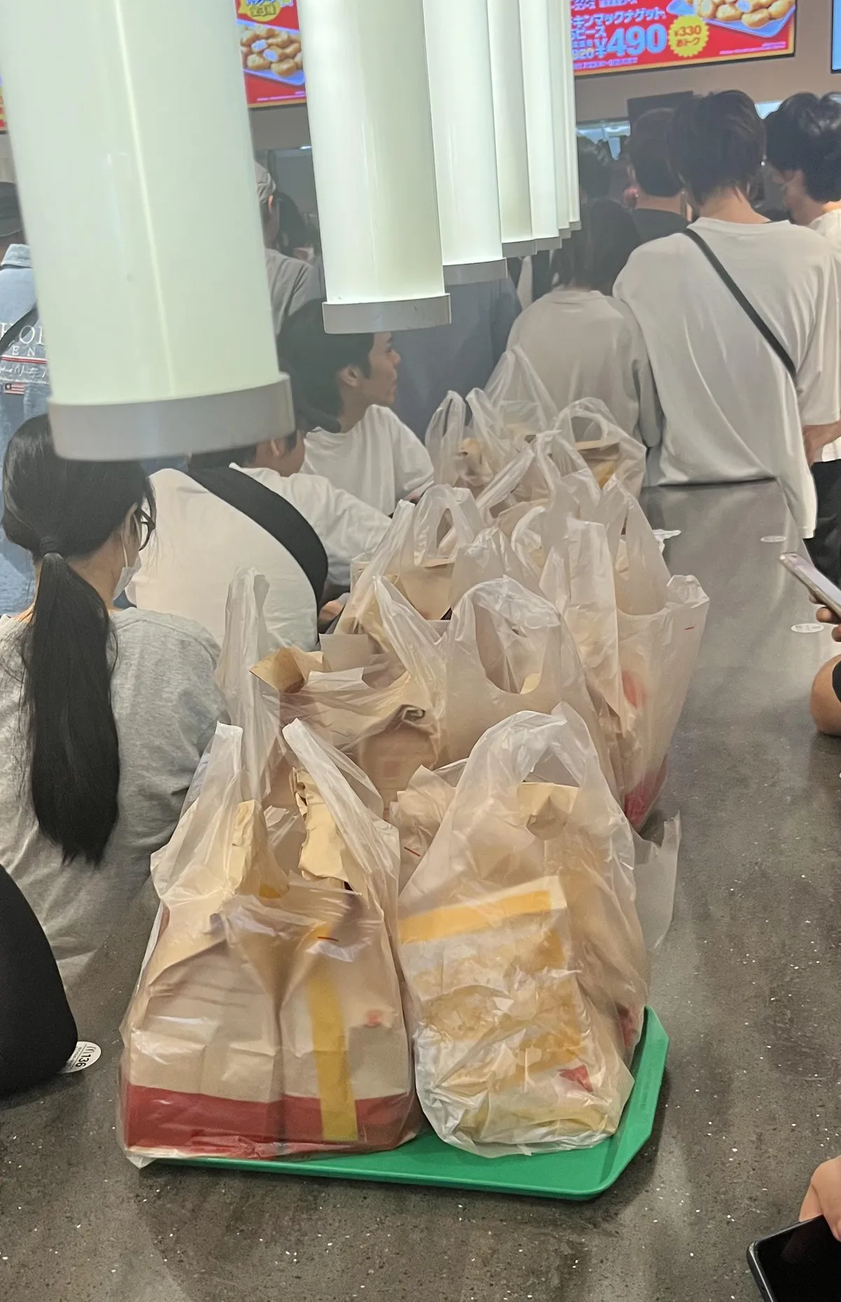 The amount of abandoned happy meals after a McDonalds ran out of Pikachu collab Pokemon Cards in Tokyo, Japan