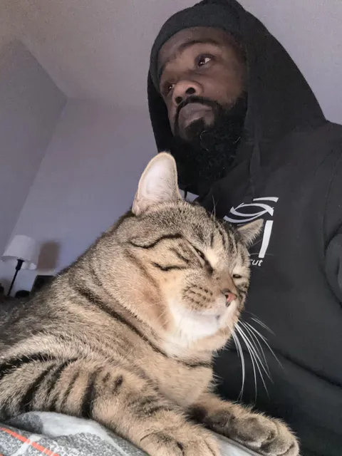 1.5 years, first time he EVER jumped on my lap. 