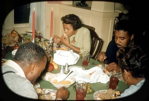 Thanksgiving day, 70 years ago, November of 1955. Kodachrome slides