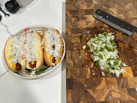 [homemade] onion dogs