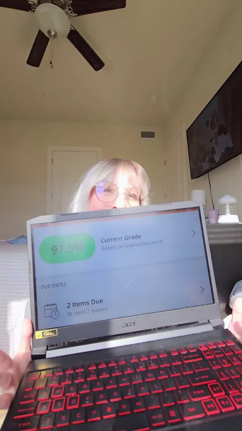 I got F cups and A grades! 😎