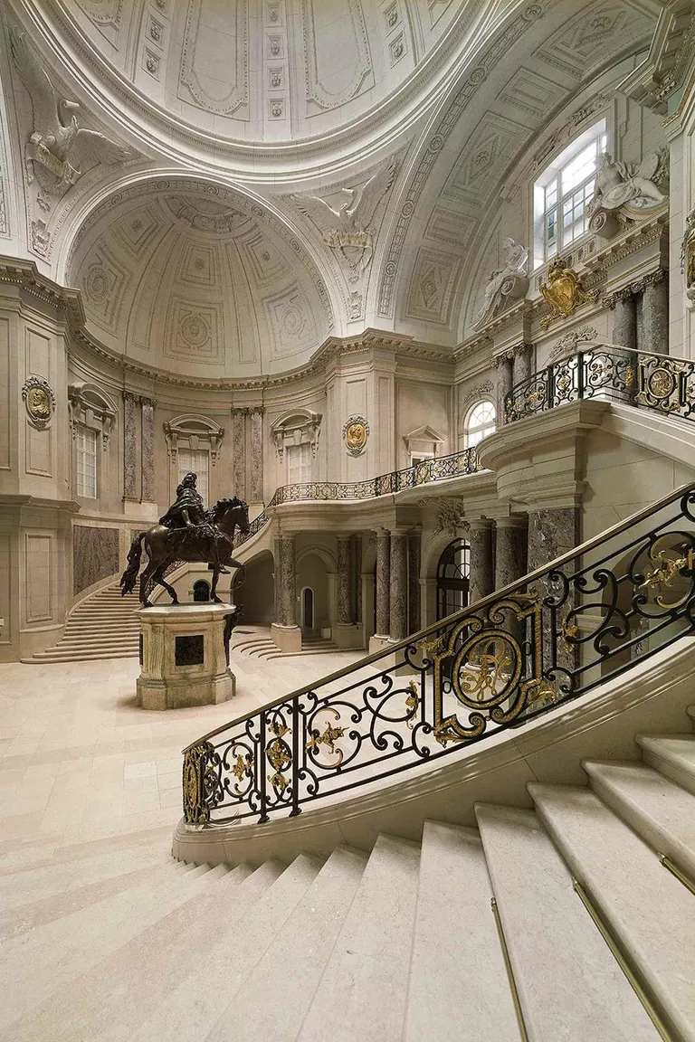 Grand staircase of the Bode Museum in Berlin, Germany