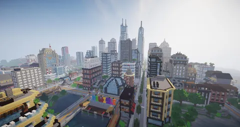 This is a Minecraft build I've been working on for 9 years