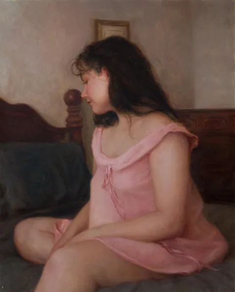 “Someone’s Daughter”, Tina Figarelli, oil on panel, 2025