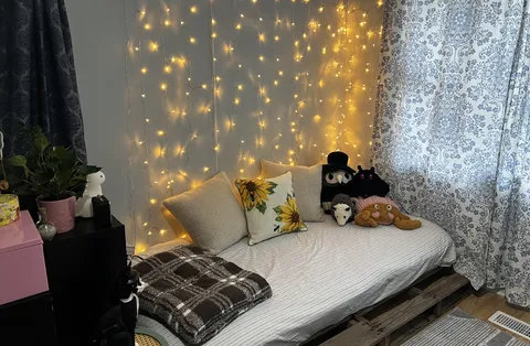 My husband put together a reading nook for me