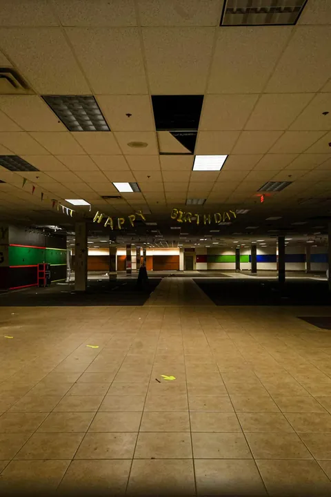 Abandoned store inside a dead mall