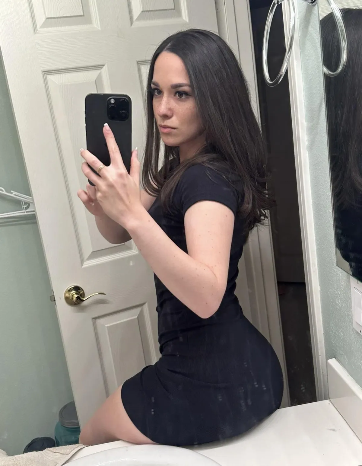 All dressed up and ready to go out to breakfast with friends. 