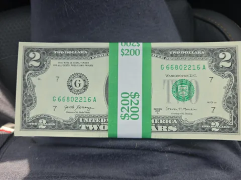 Going to my bank today, they have a stack of 2 dollars bill. I never saw that many 2 dollars