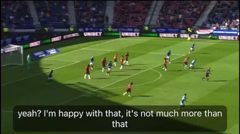 "Don't tackle him Tom!" A referee yells at Tom not to tackle the Ross County player, but Tom doesn't listen and launches into an apparently reckless tackle from behind. The referee then declares that "he's got all of the ball"