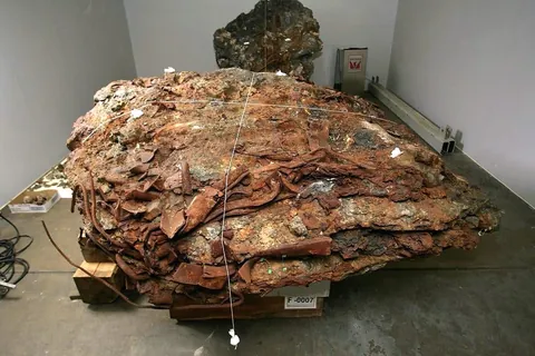 This is approximately 4 to 5 floors of the World Trade Center compressed, known as "The Meteor".