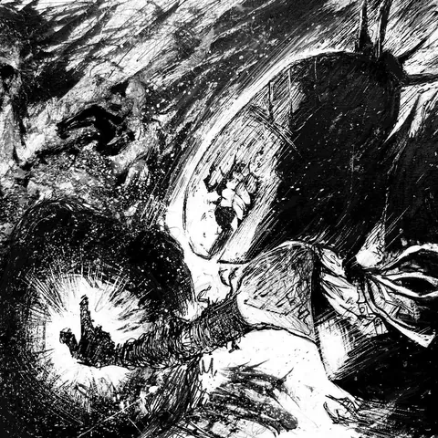 Here’s a drawing I did of Chainsaw Man and the Bomb Devil (oc)