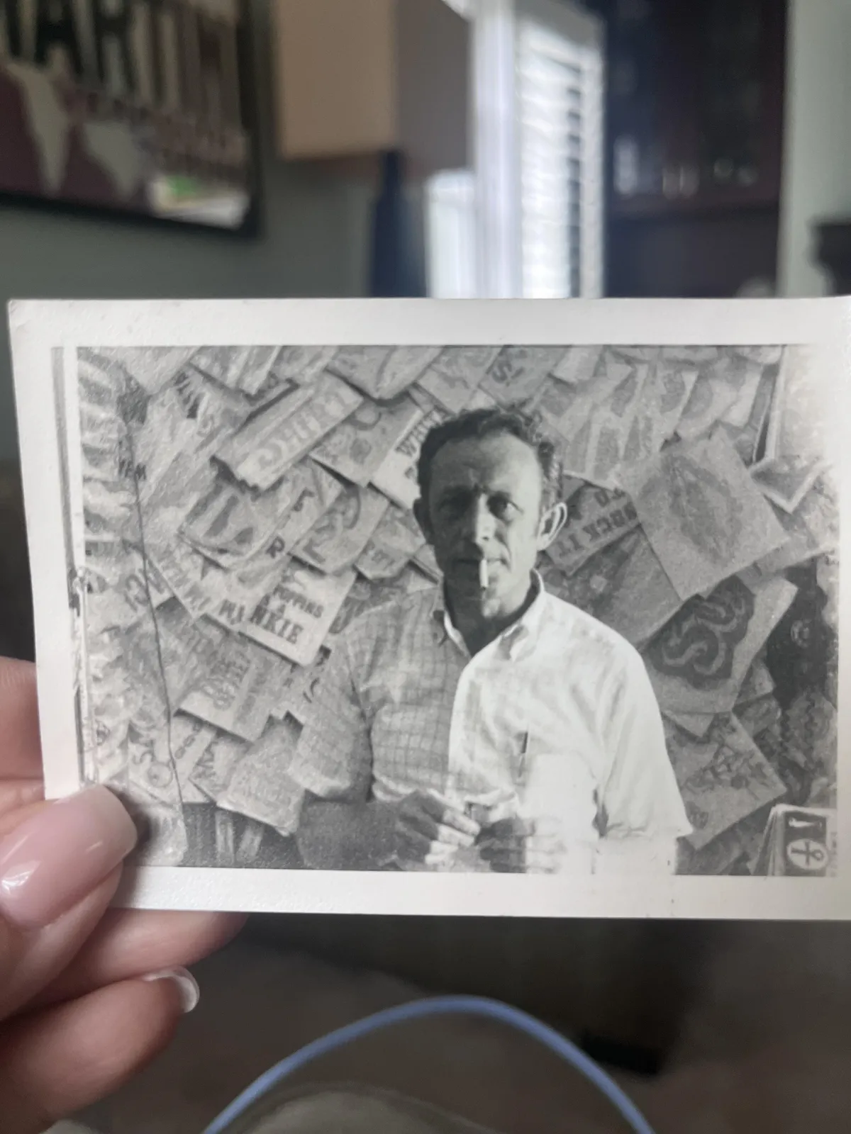 My grandfather, a Holocaust survivor, in his boardwalk tshirt printing shop. Early 1960s
