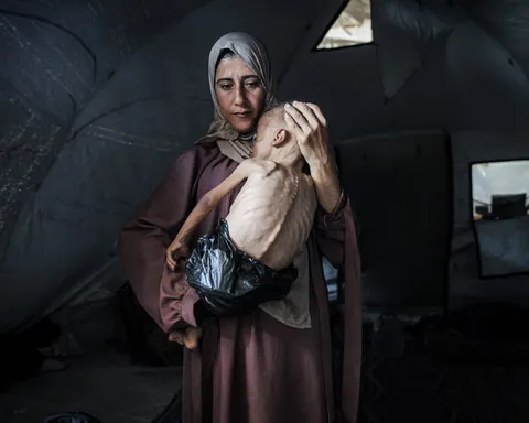 An 18-month-old boy with life-threatening malnutrition due to blockade on food supplies in their country