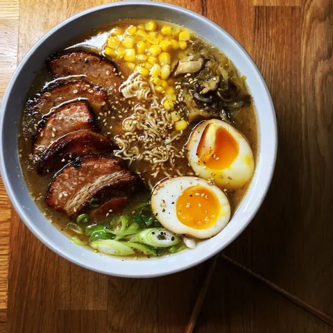 My second attempt at Ramen - this time it's Shoyu Ramen with Cashu Pork [1600 × 1600]