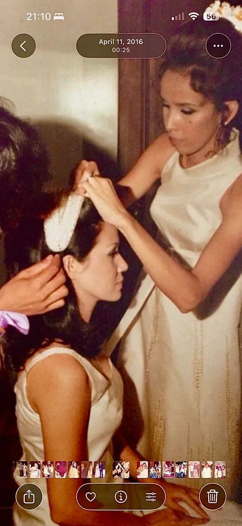 My mom on her wedding day, 1974, my uncle, grandpa and mom, 1972 and grandmas brother who died in the Bataan Death March 1940