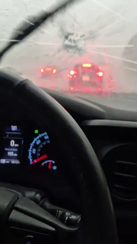 Hail damaging windsheild