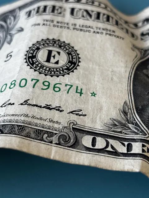 This dollar bill I got has a star at the end of the serial number.