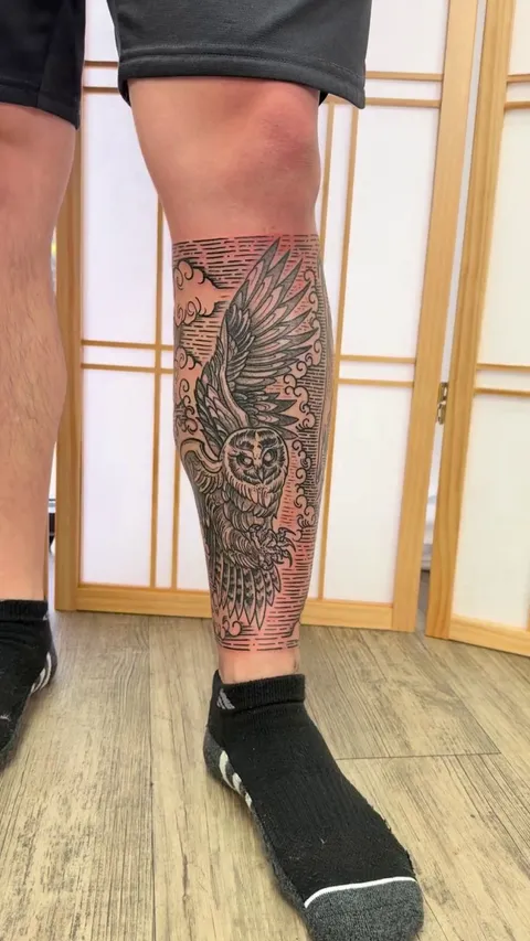 Half leg sleeve done by Wilson Jr at Eternal Devotion in Orlando, FL