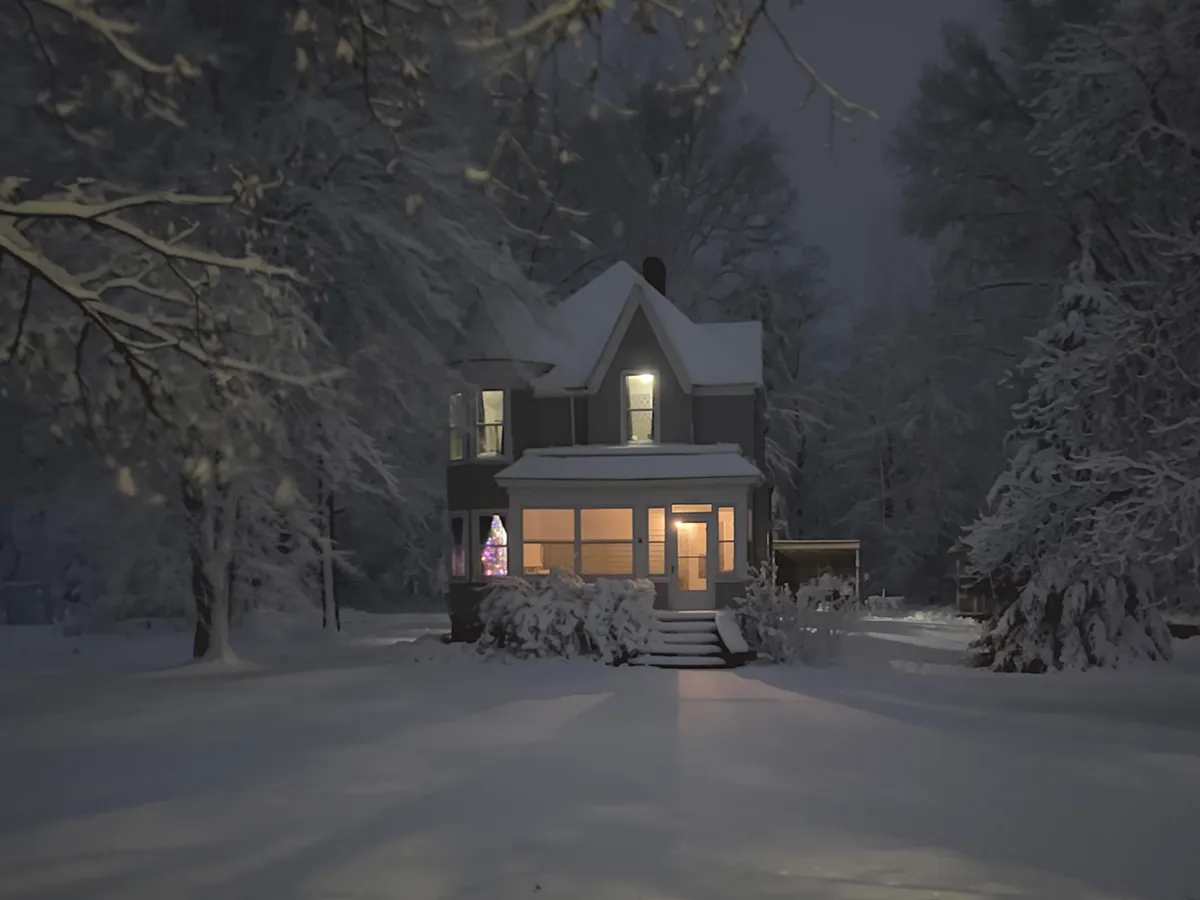 My 1903 Wisconsin home after a heavy snow