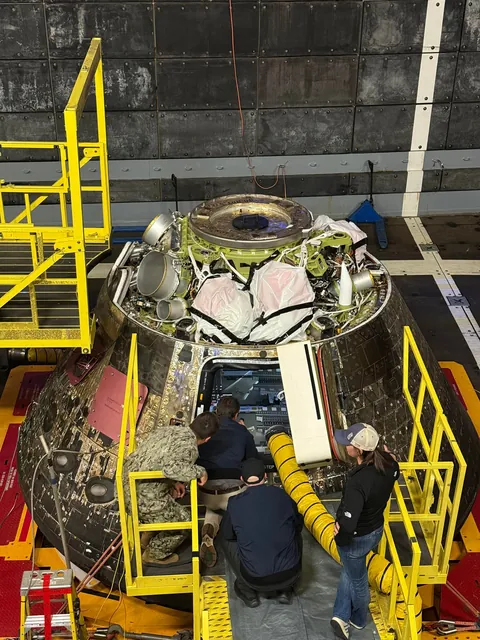 Some different angles of the capsule in USS John P. Murtha