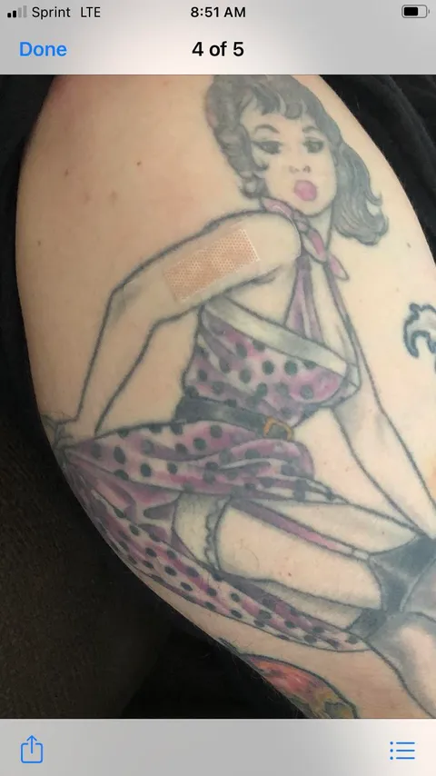 Got my moderna vaccine. When I got home I noticed the perfect placement by the pharmacist. Got us both with one shot.