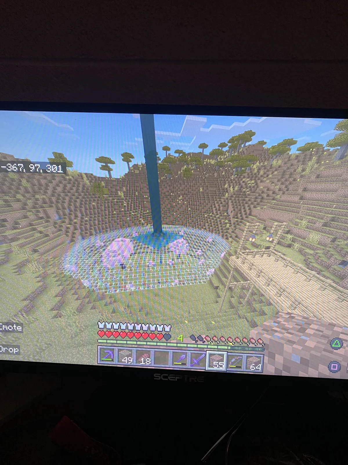 What is the best way to fill this valley with water source blocks? Up to the level of the dock.