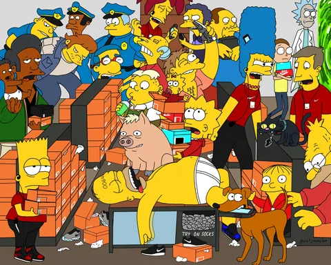 I work at a Nike Factory Store and drew this to show you what it was like during Black Friday and because I was bored.