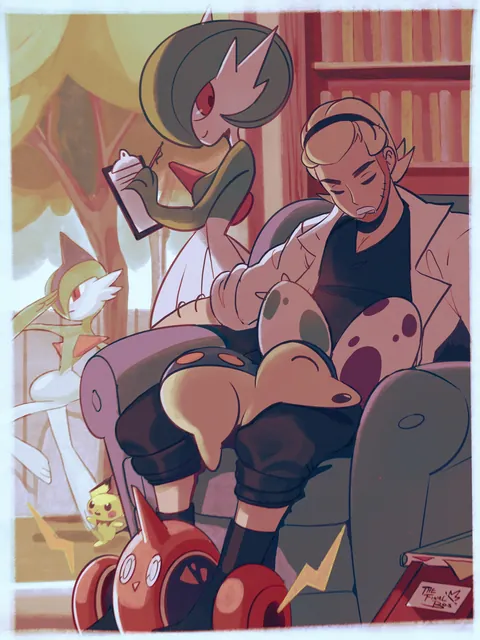 I drew my boyfriend as a Pokémon Professor for his Birthday!! Shhh don’t tell him!!!