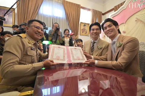 PorschArm have officially tied the knot, registering their union at a civil office following the enactment of the Marriage Equality Law in Thailand.