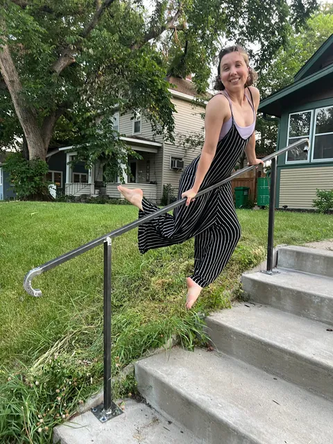 Built a new railing for my front steps