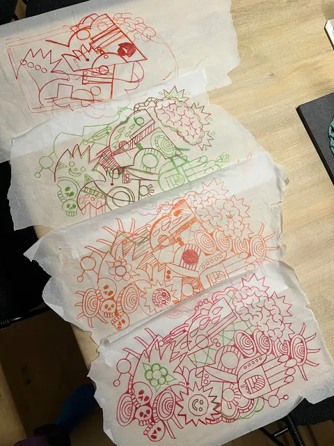 Three way collab with me (Mike Boyd) x Winston the Whale x Chidgey done at Mirrored perception in Austin Texas.