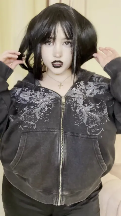 Not your average big titted goth girl... but I'm waiting