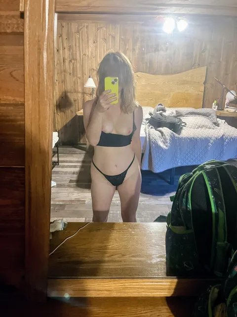 Check out the view from the cabin 😉